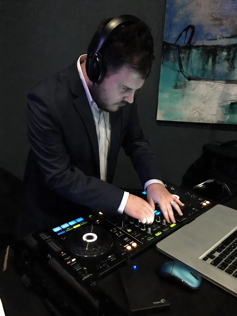 Jack, professional wedding DJ, performing at a Brisbane reception
